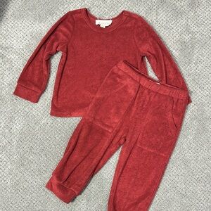 Red Terrycloth Matching Set